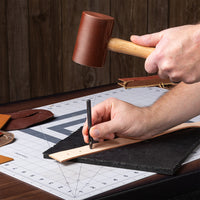 Rubber Mallet with Wooden Handle for DIY and Craft Work