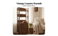 Rustic design Narrow Wicker Drawer Tower Multi-Functional Chest of Drawers Space-Saving Storage Cabinet Woven Baskets for Apartment Dwellers, Homeowners, Students, Bedroom, Living Room, Entryway, Bathroom
