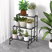 Tiered Flower Ladder Sturdy Frame Multi-Tier Ladder Stand Easy Assembly