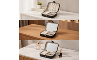 Portable Travel Jewelry Case Hard-Shell Jewelry Organizer with Earring Plate Safeguarding Space-Saving for Women, Travelers, Dresser
