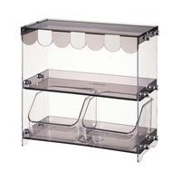 Desktop Storage Rack Rounded Edges Acrylic Storage Rack Metal Fasteners Steeping Packet Organizer