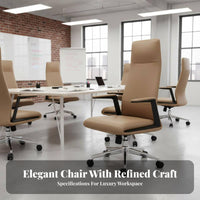 Ergonomic Rolling Seat Height Adjustable Highspine Support Rotating Chair Extended-Use Comfort sturdyDuty Base for Managerials
