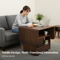 elevatingTop Coffee Table Height-Adjustable Household Furniture Multi-Functional Movable with casters for People in Small Homes