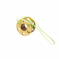 Lightweight Luminescent-in-the-Dark Line Spool Ornament Portable Miniature Diving Line Reel Anodized Finish Aluminum Finger Spool Keychain CNC Machined for Divers, Backpack Decoration