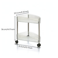 Rolling Corner Organizer Tiered Corner Shelving Rack with Wheels Mobile