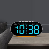 Large Wall Clock with Barometric Temperature and Humidity Sensing, Multicolor Weather Clock 8012