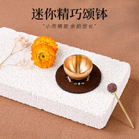 跨境迷你颂钵精油摆件手工铜钵音疗静心冥想舒缓解压送礼一件代发