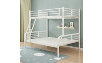 Space-Saving Metal Bunk Bed Sturdy Bunk Bed with Ladder Safe Easy Assembly for Teens, Bedroom