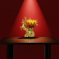 Vase with Deer Figure Gold-Toned Tabletop Decor Elegant for Entryway