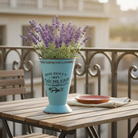 Ice Cream Container Planter with Base Rustic Container Vase Decorative Print