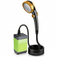 Digital Display Battery Powered Portable Shower Compact Design USB Rechargeable Shower Pump Suction Cup Mount Handheld Showerhead Hook Hanger for Backyard