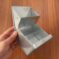 Cage Feeder Metal Feeding Trough, Galvanized Metal Single Compartment Design, New Livestock and Farming Small Pet Supplies, 15cm Length