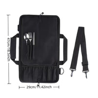 cutlery Storage Bag Zippered Zipper cutlery Case Black