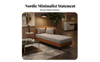 Light Luxury Chaise Longue Nordic Design Oversized Single-Person Couch Modern Minimalist Design Lounge Chair Comfortable for Apartment Dwellers, Hotel Operators, Homeowners, Bedroom, Reading Nook, Cream Ice, Balcony