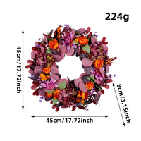 Artificial Flower Wreath Spring Decoration Vibrant for Entryway, Wall Decor