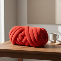 Velvet Tube Yarn No Shedding Filled Yarn Machine Washable Craft Material for Beginners