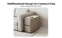 Narrow Opening Cabinet Slim Design Side Table Space Saving Accessible Shelf for Homeowners, Adults, Living Room, Small Areas