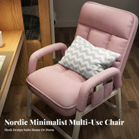 Adjustable Padded Recliner Easy Assembly Upholstered Armchair for Office Workers
