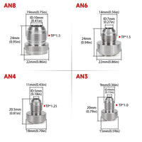 Stainless Steel AN3-20 Oil Line Connectors 10-Pack