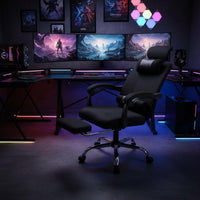 Adjustable Height High Back Reclining Computer Chair Headrest Ergonomic Office Chair with Footrest for Gamers