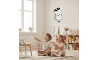 Schnauzer Wall Clock Black and White Canine Wall Clock Decorative for Living Room, Bedroom, Home Office