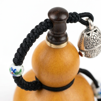 Chinese Feng Shui Gourd Keychains, Hanging Gourd Decoration for Car, Wallet Char #variant:Natural Gourd with Chinese Knot
