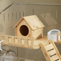 Large Hamster Cage with House Shape, Clear Acrylic Hamster House for Dwarf Hamsters, Easy to Clean Indoor Transparent Acrylic Hamster Cage