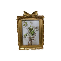 Bow Picture Frame with Bow Detail Classic for Shelf, Side Table