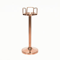 Ice Bucket Holder Portable Stainless Steel Pedestal Stand with Round Base Tarnish-resistant Fade-resistant Rust-resistant Suitable for Dining Rooms Outdoor Events
