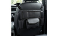 Adjustable Center Console Organizer Hanging Car Purse Holder Easy to Install Car Storage Bag with Pockets Leather for Drivers, Commuters