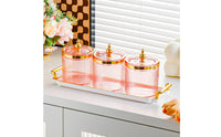 Airtight Food Storage Jar Wide-Mouth Design Lidded Food Canister Ribbed Texture