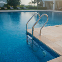 Pool Ladder with Five-Step Flange-Mount 5-Step Pool Ladder Easy to Install for in-Ground Pools, Spas