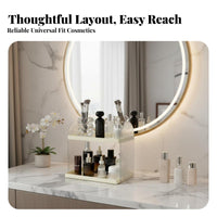 2-Tier Vanity storage-areasaving Makeup Organizer Large Capacity for Gift Givers