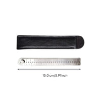 Metal Ruler, Multifunctional Measuring Tool, Drawing Compass, Metric & British Scales, Portable for School, Office, Engineers