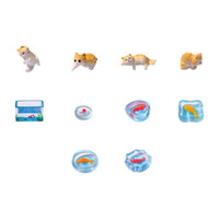 Resin mini cat figurines for fish bowl or desktop decoration