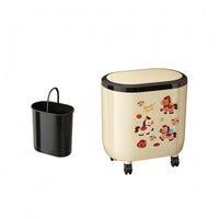 Decorated Waste Bin Cartoon Horse Wheeled Trash Bin Caster Wheels