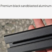 Black Aluminum Aquarium Stand, Adjustable Double Shelf