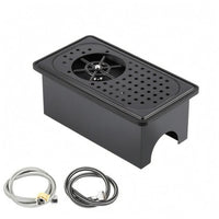 Bar Glass Washer Drainage Holes Press-Activated Glass Washer Black Finish