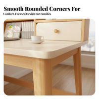 Study Desk with Bookshelf Open Shelving Desk with Hutch Wide Desktop Writing Table for Students, Small Areas, Bedroom, Dorm Room