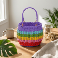 Oval Storage Basket Woven Basket Open Top