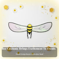 Bee Costume Wing Party Prop Bumblebee Cosplay Eye-Catching for Women, Adults, Halloween, Themed Parties