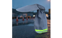 Breathable Hard Hat Sun Shade with Neck Flap Reflective Helmet Cover with Neck Flap Adjustable Hard Hat Brim Sun Shade Universal Fit for Farmers