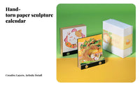 Decorative Ornament Cat Sculpture Memo Block Creative Design 3D Art Memo Pad Unique Gift for Students, Children, Home, Workspace, Study Room