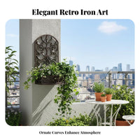 Wall-Mounted Plant Stand Ornate Scrollwork Hanging Flowerpot Bracket Stylish
