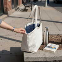 Large Capacity Canvas Tote Bag for Women, Casual Commuter Shoulder Bag, Student Bookbag