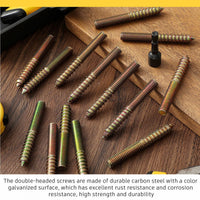 5/16x2 Inch Hook Bolts with Driver, Double-Ended Screws, Self-Tapping, M8 Thread