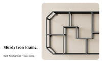 Wall-Mounted Display Shelf Nordic design Wire Frame Floating Shelf Space-Saving Sturdy for Decor fans, Homeowners, Bedroom
