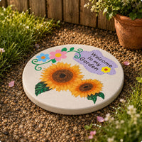 4 Pieces Round Stepping Stones Polypropylene Resin Round Stepping Stone Plastic