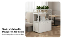 Freestanding Divider Shelf Decorative Office Partition Cabinet Space-Saving Storage Cabinet with Planter for Interior Designers, Restaurant, Workspace