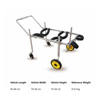 Four Wheel Dog Wheelchair Non-Slip Wheels Pet Mobility Aid for Rehabilitation
